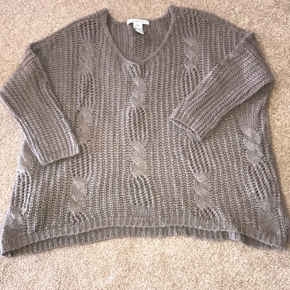 American Rag taupe oversized sweater size small